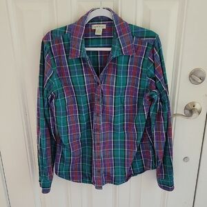 Orvis Plaid Long Sleeved Shirt Size 16